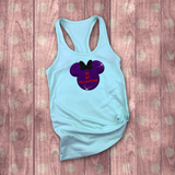 Disney Valentine Villain Tanks/ Conversation Heart Candy Purple Glitter Funny Be My Villaintine Minnie Mouse Tank Top