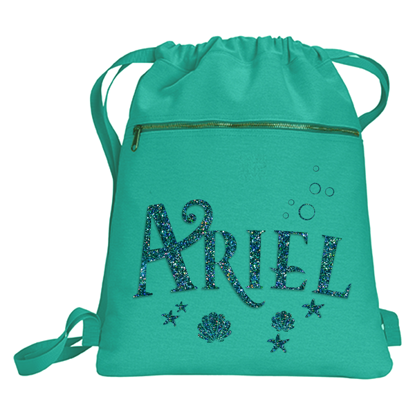 ariel kids backpack Disney Little Mermaid Backpack/ Glitter Mermaid Blue Ariel Seashells V –  Jin Jin Junction
