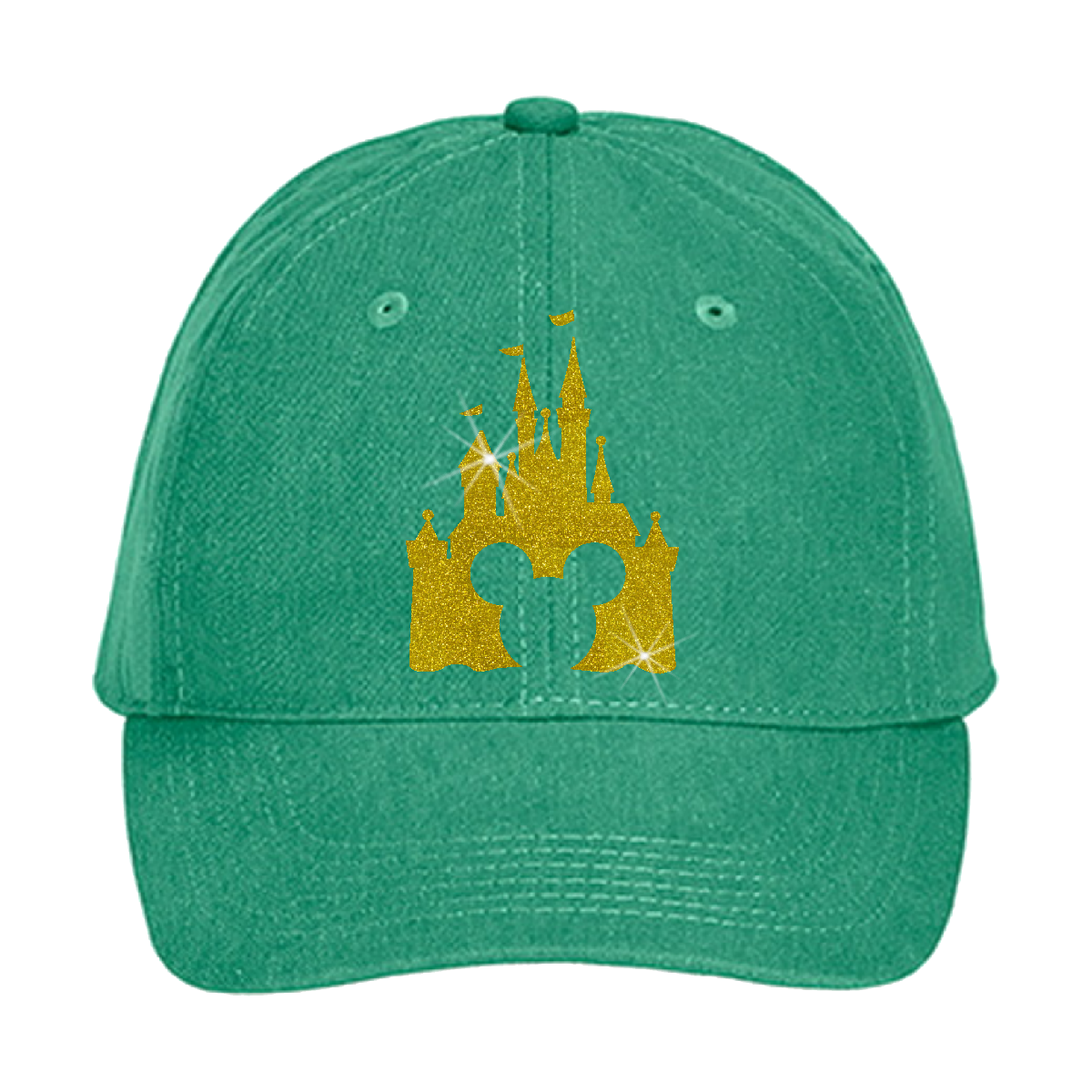 Disney Hat Mickey Mouse Head Glitter Gold Cinderella s Castle Hat Di Jin Jin Junction