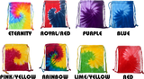 Disney Tie Dye Backpack/ Mickey Mouse Drawstring Cinch Sack/ Disney Vacation Cinderella’s Castle/ Mickey Mouse Head Silhouette Park Travel Bag