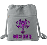 Disney Foolish Mortal Haunted Mansion Backpack/ Purple Holographic Foolish Mortal Vacation Travel Park Bag Gift