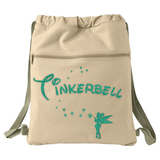 Disney Tinkerbell Backpack/ Glitter Green Tinkerbell Fairy Vacation Travel Park Bag Gift