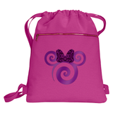 Disney Potion Purple Minnie Backpack/ Minnie Mouse Glitter Purple Bow Disney Vacation Travel Park Bag