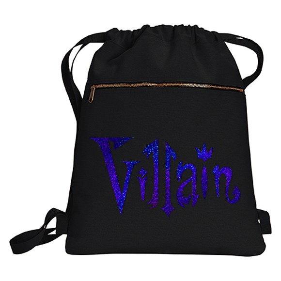 Disney Villain Backpack/ Blue Holographic Evil Villain Disney Vacation Travel Park Bag