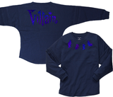 Disney Villains Jersey/ Evil Villains Spirit Shirts/ Blue Holographic Disney Maleficent, Ursula, Vacation Oversized Jersey Top