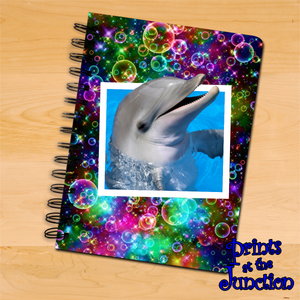 Funny Dolphin Journal Gift/ Dolphin Selfie Journal/ Funny Close Up Happy Dolphin Selfie Photo Notebook/Spiral Journal Gift/ Dolphin Lover Gift