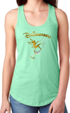 Drinkerbell Tank Top/ Disney Drinking Epcot Food And Wine Festival Women’s Tank/ Funny Tinkerbell Gold, Glitter Wine Glass Vacation Tank