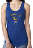 Drinkerbell Tank Top/ Disney Drinking Epcot Food And Wine Festival Women’s Tank/ Funny Tinkerbell Gold, Glitter Wine Glass Vacation Tank