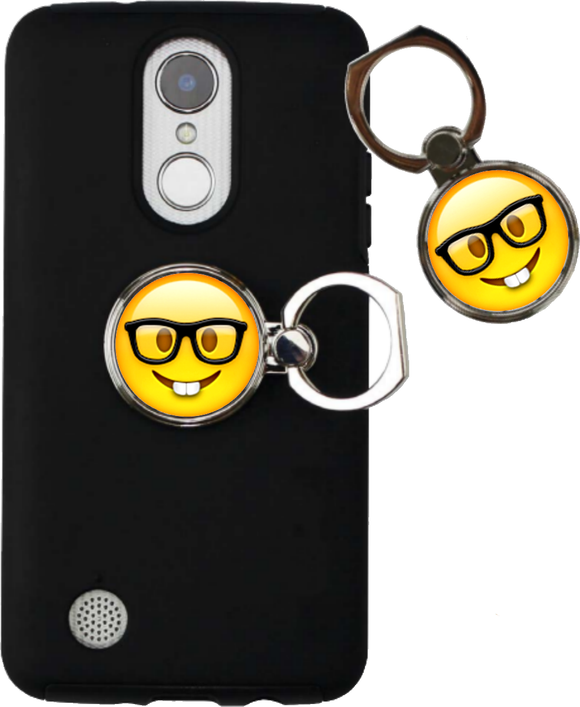 Emoji Phone Ring Holder Gift/ Emoji With Glasses Ring Stand/ Finger Ring Phone Stand/ Smiling Teeth With Reading Glasses Emoji Phone Ring