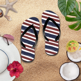 4th Of July Flip Flops/ Red, White And Blue Stars Stripes Patriotic Summer Sandals