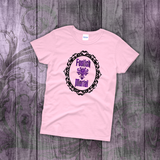 Haunted Mansion Disney Shirts/ Foolish Mortal Purple Metallic Vacation T-Shirts