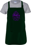 Haunted Mansion Disney Ghost Host Apron/ Metallic Purple Hitchhiking Ghosts Happy Haunts Foolish Mortal Halloween Cooking Adjustable Apron