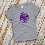 Haunted Mansion Disney Ghost Host Shirts/ Metallic Purple Hitchhiking Ghosts Happy Haunts Foolish Mortal T-Shirt