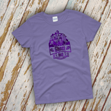 Haunted Mansion Disney Ghost Host Shirts/ Metallic Purple Hitchhiking Ghosts Happy Haunts Foolish Mortal T-Shirt