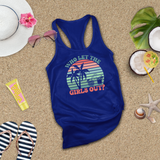 Girls Weekend Trip Tanks/ Retro Sunset Beach Palms And Cocktails Girls Night Out Tank Tops