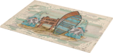 Gnome Cutting Board/ Blue Watercolor Surfing Beach Gnomes Kitchen Décor Gift
