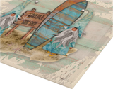 Gnome Cutting Board/ Blue Watercolor Surfing Beach Gnomes Kitchen Décor Gift