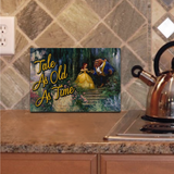Beauty And The Beast Cutting Board/ Mr. Mrs. Wedding, Engagement, Anniversary Tale As Old As Time Couple Kitchen Décor Gift