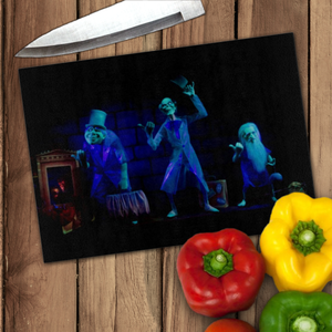 Haunted Mansion Glass Cutting Board/ Disney Hitchhiking Ghosts Kitchen Décor Gift
