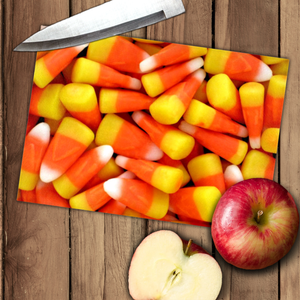 Halloween Candy Corn Glass Cutting Board/ Halloween Party Trick Or Treat Candy Kitchen Décor Gift