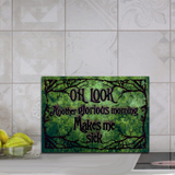Halloween Hocus Pocus Glass Cutting Board/ Glorious Morning Sanderson Sisters Quote Kitchen Décor Gift