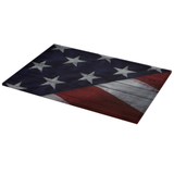 American Flag Rustic Wood Glass Cutting Board/ Patriotic 4th Of July Independence Day Kitchen Décor Gift