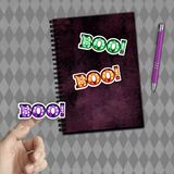 Halloween Stickers/ BOO! Marquee Letter Lights Collection Laptop Decal, Planner, Journal Vinyl Sticker Pack