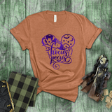 Hocus Pocus Shirts/ Sanderson Sisters Metallic Purple Mickey Mouse Broom, Bats And Stars Disney Halloween Vacation T-Shirts