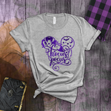 Hocus Pocus Shirts/ Sanderson Sisters Metallic Purple Mickey Mouse Broom, Bats And Stars Disney Halloween Vacation T-Shirts