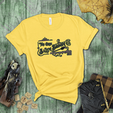 Halloween Witch Shirts/ The Olde Salem Broom Company Vintage Purple, Green Iron Scroll Sign T-Shirts