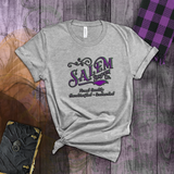Halloween Witch Shirts/ Salem Broom Company Vintage Purple, Green Sign T-Shirts