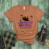 Hocus Pocus Shirts/ Sanderson Sisters Bed And Breakfast Metallic Purple And Orange Halloween T Shirts