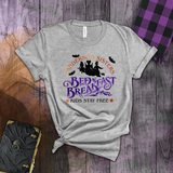 Hocus Pocus Shirts/ Sanderson Sisters Bed And Breakfast Metallic Purple And Orange Halloween T Shirts