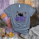 Hocus Pocus Shirts/ Sanderson Sisters Bed And Breakfast Metallic Purple And Orange Halloween T Shirts