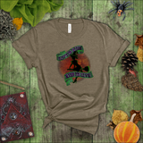 Halloween Sexy Witch Live To Ride Shirt/ Ride To Live Orange Halloween Moon Purple, Green Scroll Banner
