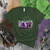 Halloween Spooky AF Shirts/ Purple Marquee Letter Lights Spooky T-Shirts