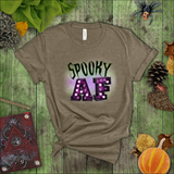 Halloween Spooky AF Shirts/ Purple Marquee Letter Lights Spooky T-Shirts