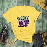Halloween Spooky AF Shirts/ Purple Marquee Letter Lights Spooky T-Shirts