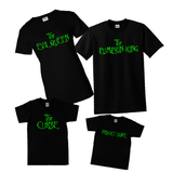 Halloween Matching Family Custom T-shirts/ Black, Green Matching Halloween Costume Shirts/ Couple T-Shirts/ Funny Halloween Matching Family Costume Shirts