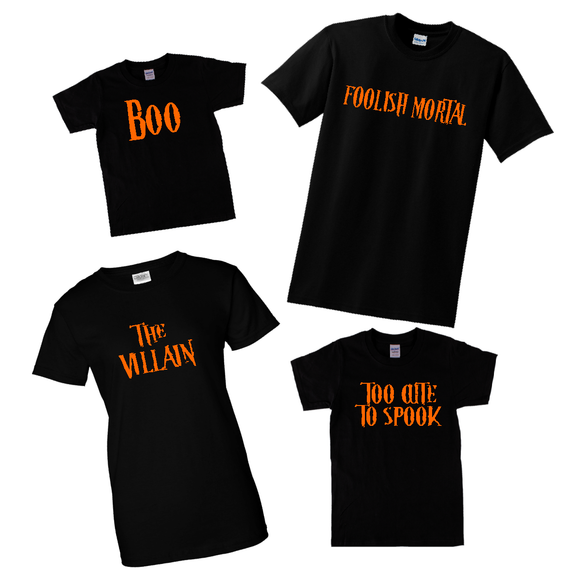 Halloween Matching Family Custom T-shirts/Matching Halloween Costume Shirts/Couple T-Shirts/Funny Halloween Matching Family Costume Shirts