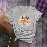 Happy Halloween Ghost Shirt/ Orange Purple Foil Letter Balloons T-Shirts