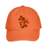 Disney Mickey Autumn Hat/ Pumpkin Spice Orange Brown Plaid Mickey Mouse Fall Baseball Adjustable Hat