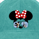 Disney Hat/ Minnie Mouse Sunglasses Hat/ Disney Cinderella’s Castle With Mickey Baseball Hat / Disney Vacation Minnie Bow Silhouette Cap