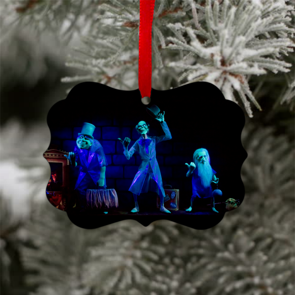 Haunted Mansion Christmas Ornament/ Disney Hitchhiking Ghosts Holiday Ornament/ Christmas Gift Tag