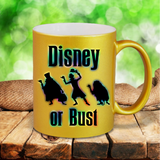 Haunted Mansion Coffee Mug / Hitchhiking Ghosts Pearl Metallic Coffee Lover Mug / Neon Disney Or Bust Vacation Haunted Mansion Gift Mug