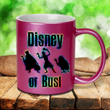 Haunted Mansion Coffee Mug / Hitchhiking Ghosts Pearl Metallic Coffee Lover Mug / Neon Disney Or Bust Vacation Haunted Mansion Gift Mug