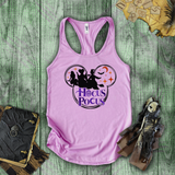 Halloween Hocus Pocus 2 Tanks/ Sanderson Sisters Mickey Mouse Metallic Purple And Orange Disney Vacation Tank Top