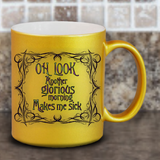 Hocus Pocus Coffee Mug / Funny Hocus Pocus Quote Pearl Metallic Coffee Lover Mug / Glorious Morning Fall Coffee Lover Mug