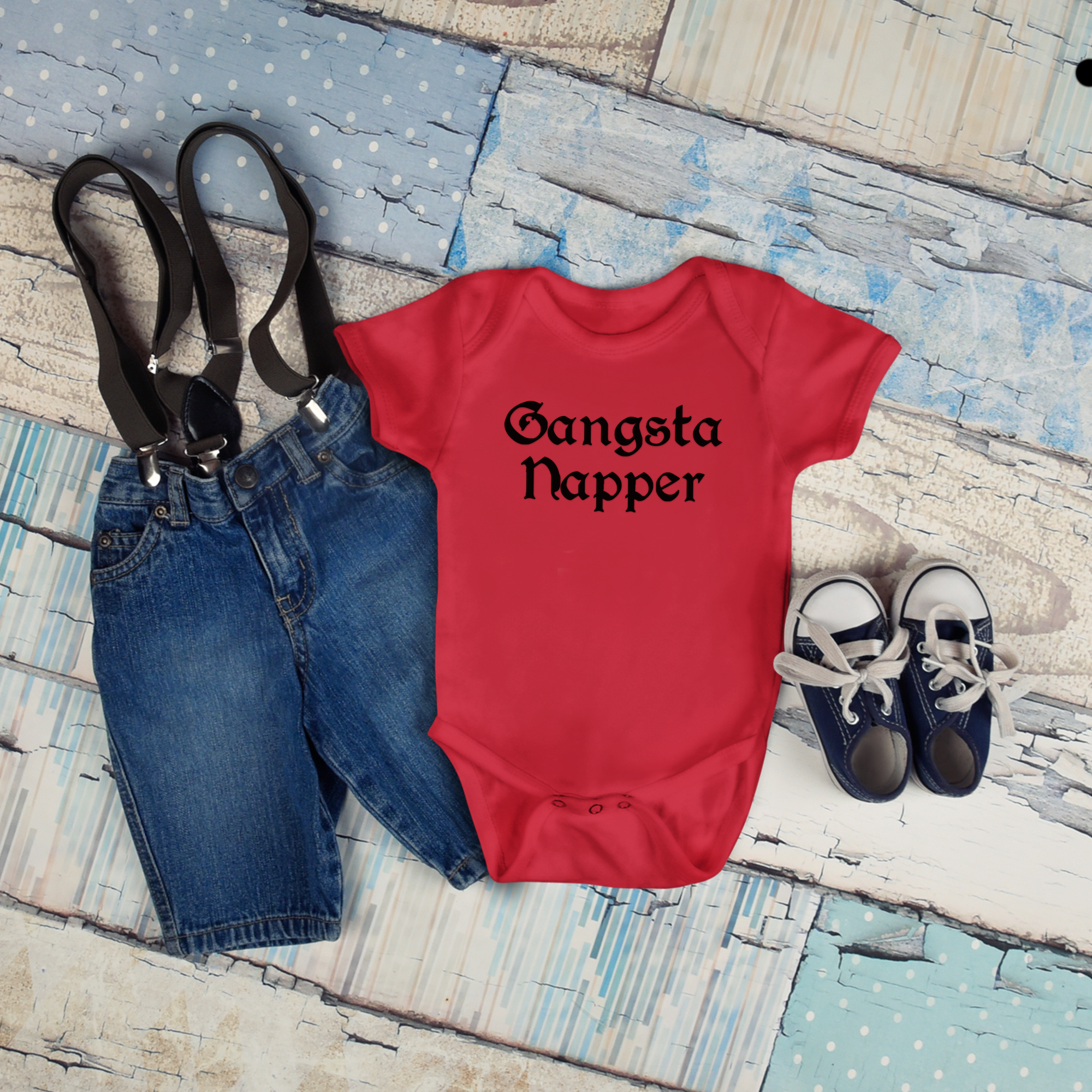 Gangsta deals napper onesie