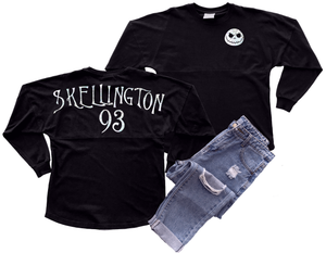 Disney Jack Skellington Jersey/ Nightmare Before Christmas Holographic Shirt/ Skellington Halloween Oversized Jersey